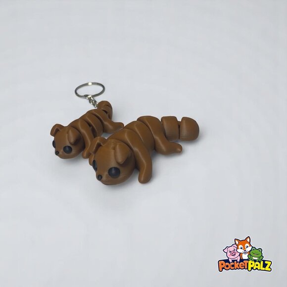 3D Printed Articulated Dog Fidget Toy and Keychain - Picture 3 of 7